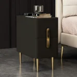 Inarrow Modern Nightstand Gold legs - 2 drawers - Image 14