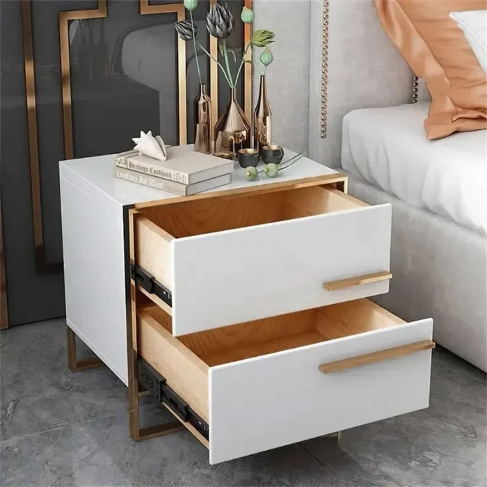 Cylina Nightstand Natural wood - 2 Drawers - Image 3
