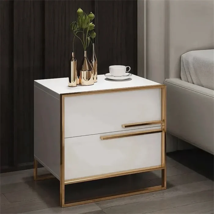 Cylina Nightstand Natural wood - 2 Drawers - Image 4