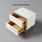 Cylina Nightstand Natural wood - 2 Drawers - Image 6