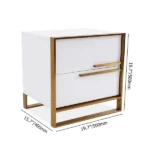 Cylina Nightstand Natural wood - 2 Drawers - Image 7