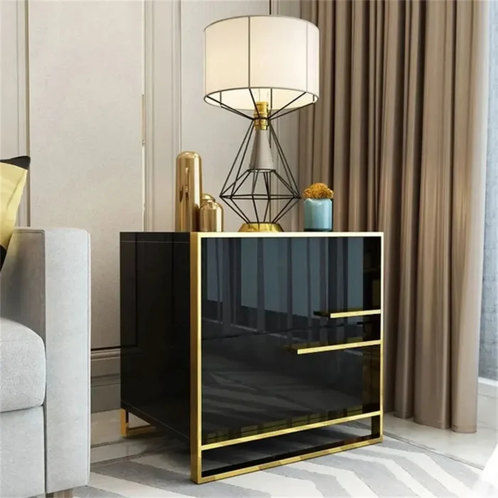 Cylina Nightstand Natural wood - 2 Drawers - Image 8
