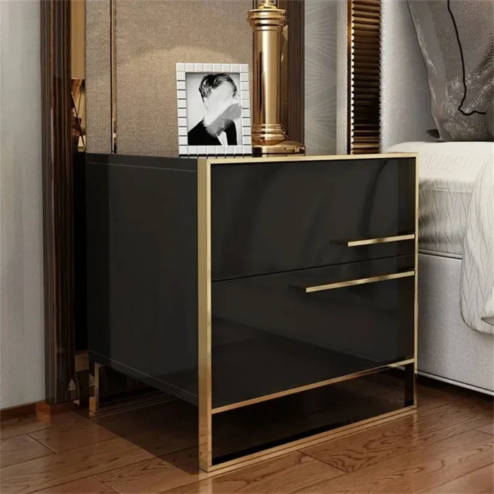 Cylina Nightstand Natural wood - 2 Drawers - Image 9