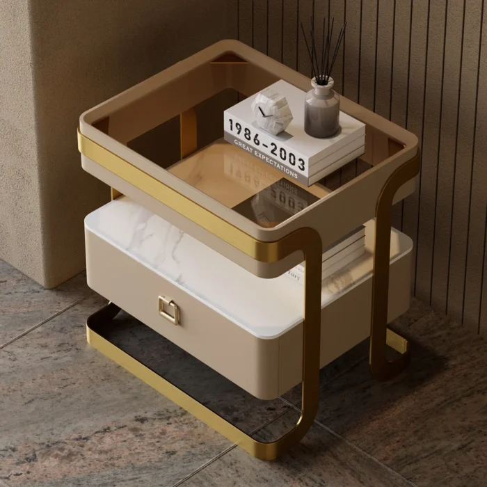 Quara Modern Nightstand - One drawer - Image 3