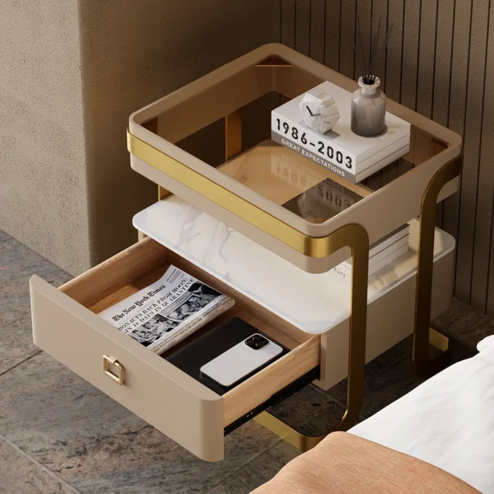 Quara Modern Nightstand - One drawer - Image 4
