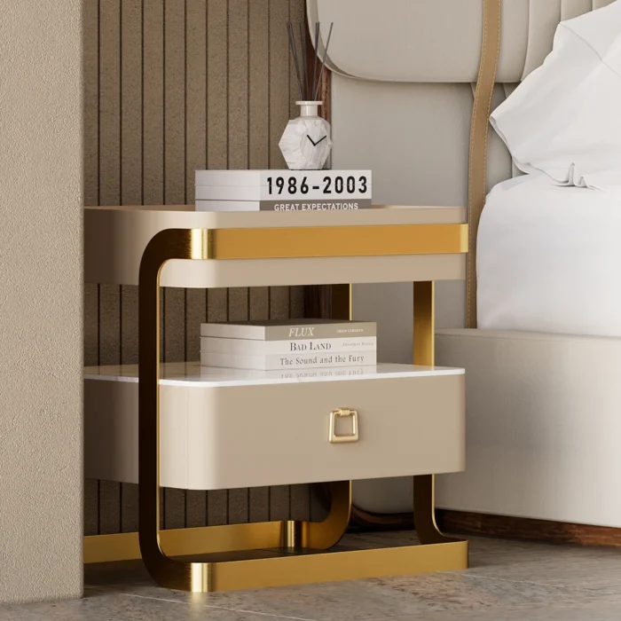 Quara Modern Nightstand - One drawer - Image 5
