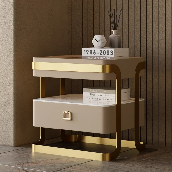 Quara Modern Nightstand - One drawer - Image 6