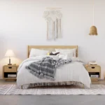 Demnal Nightstand Rattan with Natural wood - Image 2