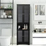 Aremiah Natural wood Bathroom cabinet - Image 2