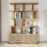 Loria bookcase - natural wood - multi-use - Image 12
