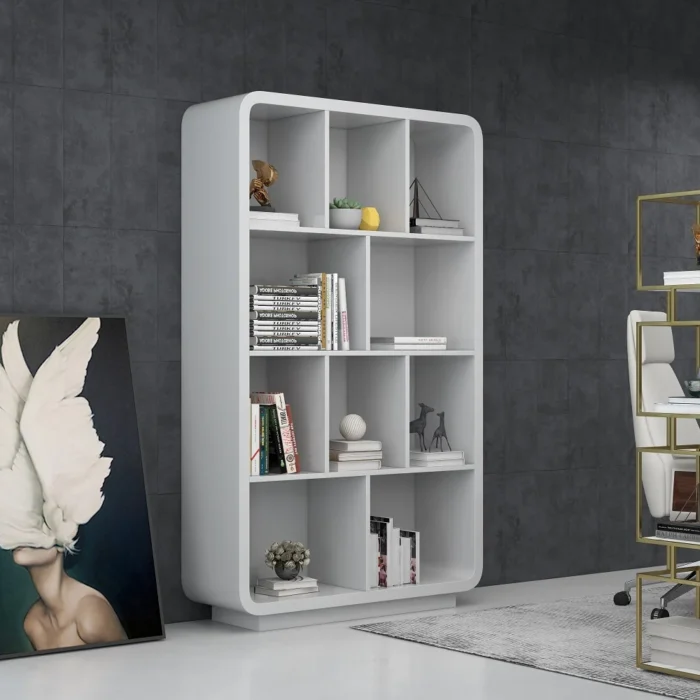 Picanto Bookcase with 4 Shelves - Natural Wood - Image 5