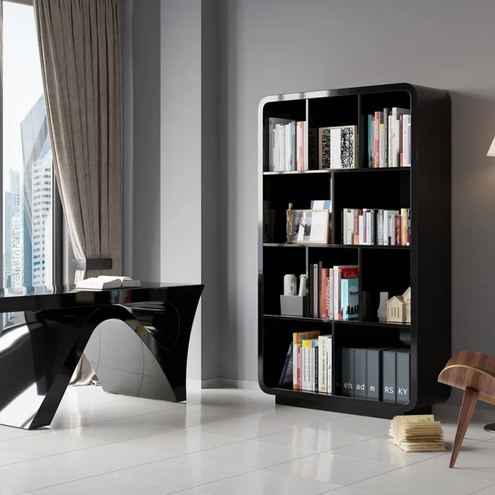 Picanto Bookcase with 4 Shelves - Natural Wood - Image 8
