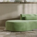 Modern White Curved Velvet Sectional Sofa 2 Piece 4-Seater Chaise with 3 Pillows - Image 15