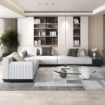 Bronze L-Shaped Sectional Natural wood - Image 4