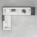 Bronze L-Shaped Sectional Natural wood - Image 5