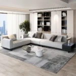 Bronze L-Shaped Sectional Natural wood - Image 6