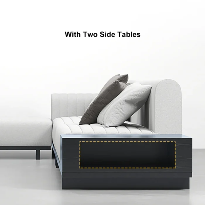 Bronze L-Shaped Sectional Natural wood - Image 7
