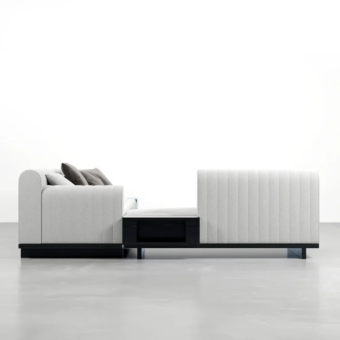 Bronze L-Shaped Sectional Natural wood - Image 10
