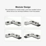 Bronze L-Shaped Sectional Natural wood - Image 12