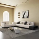 Bronze L-Shaped Sectional Natural wood - Image 14