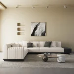 Bronze L-Shaped Sectional Natural wood - Image 15