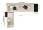 Bronze L-Shaped Sectional Natural wood - Image 17
