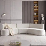 Floral Corner L-Shaped Sectional Natural wood - Image 4