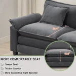 Plantos U Shaped Sectional Sofa - Natural wood - Image 6