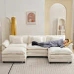 Plantos U Shaped Sectional Sofa - Natural wood - Image 10