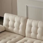 Guevara L-Shaped Sectional Natural wood- 3 pieces - Image 4