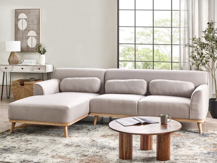 Milano L-Shaped Sectional Natural wood - Image 1