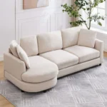 Mixoy L-Shaped Sectional Natural wood