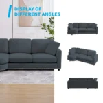 Mixoy L-Shaped Sectional Natural wood - Image 4