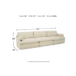 Tavani L-Shaped Sectional Natural wood - Image 7