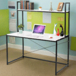 Melamine wood desk - MTC-016 - 120cmX140cm - white color