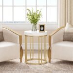 End Table, Modern Round Side Table, Small Nightstand - Image 9