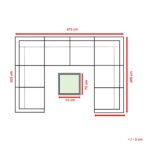 Rattan breaker corner suitabfor 8 peopin U shape - Image 2