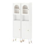 Storage Cabinet, 67?? Bathroom Cabinet with 2 Doors and 6 Shelves - Image 9
