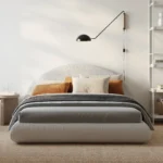 Luna Bed Set: Bed Frame + Headboard | White - Image 2