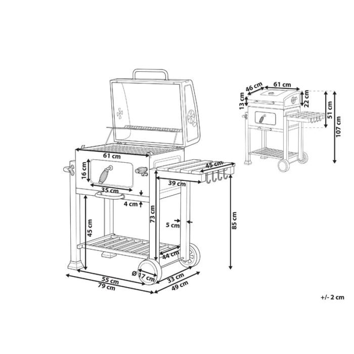 Multifunctional outdoor charcoal grill - perfect for gardens and gatherings - Image 6