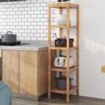 Bathroom shelving unit wood brown - Image 3
