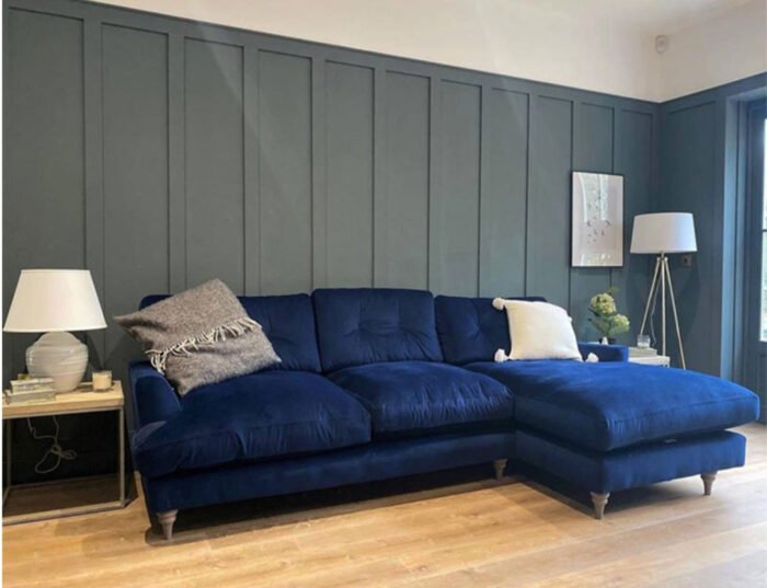 Beech wood corner with linen or velvet fabric - KYN-039 - Image 1