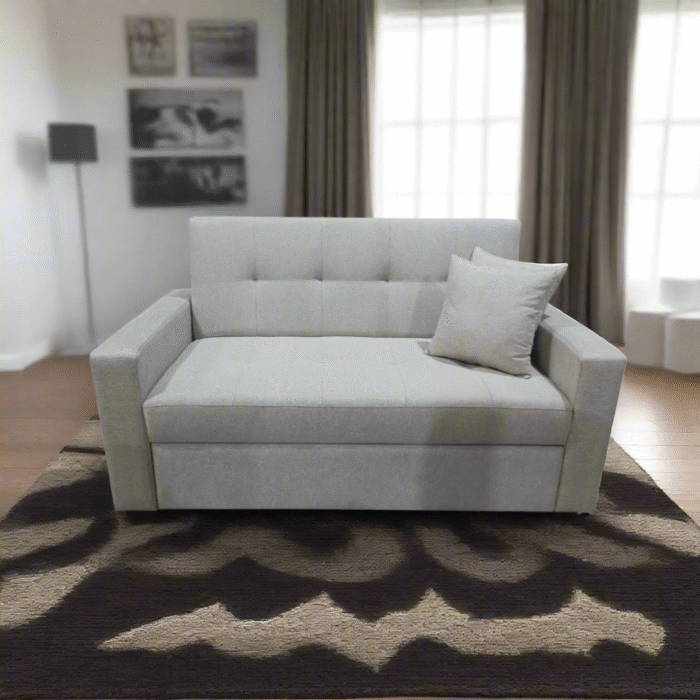 Manx 2-Seater Sofa Bed - Red Beech Wood - HST-080 - Image 1