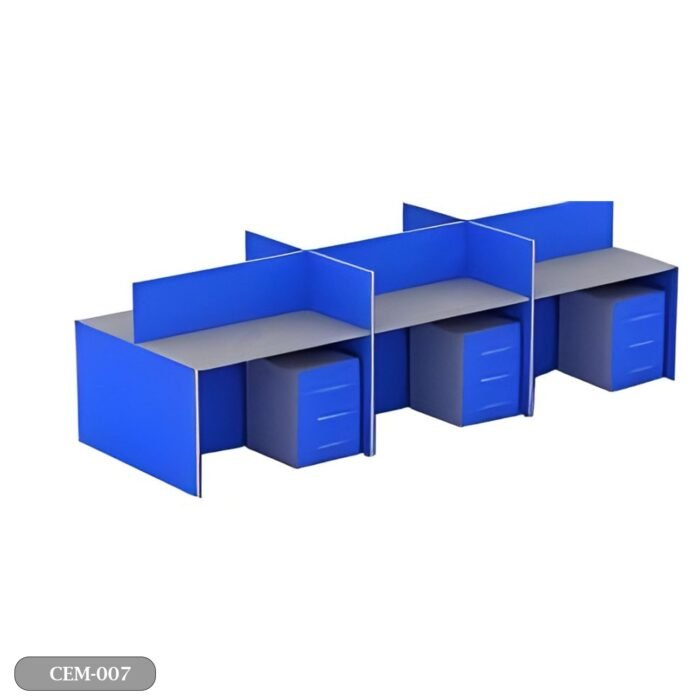 Hexagonal workstation made of Spanish MDF wood - CEM-007 - Image 2