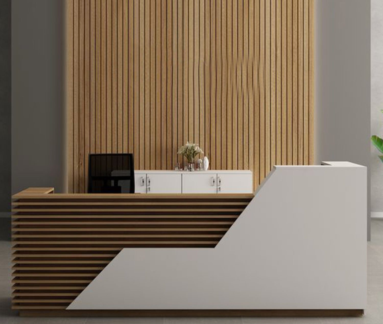1_17bf6fb6-14e2-43df-8da0-fa260fd934f7.jpg Reception desk - Reception Counter - Spanish MDF wood - CEM-068 - Image 1