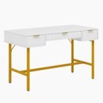 Computer Desk, 47.24? Modern Writing Desk with 3 Storage Drawers - Image 2