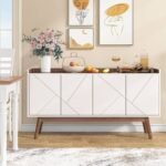 Sideboard Buffet, 55? Kitchen Buffet Cabinet Coffee Bar Table - Image 8