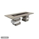 Meeting tab- 240x120 - Spanish MDF wood with metal chassis - CEM-050 - Image 2