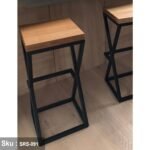 Steel and wood bar chair - SRS-091