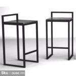 Wooden MDF and steel bar chair - OUBE-111